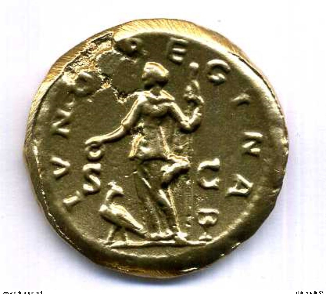 SESTERTIUS MANLIA SCANTILLA ETAIN DORE REPLIQUE 35mm - Autres & Non Classés