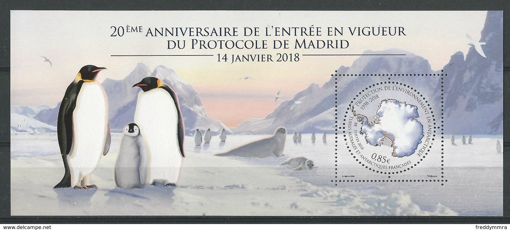 TAAF: Nouveauté 2018 **  Protocole De Madrid - Pinguine