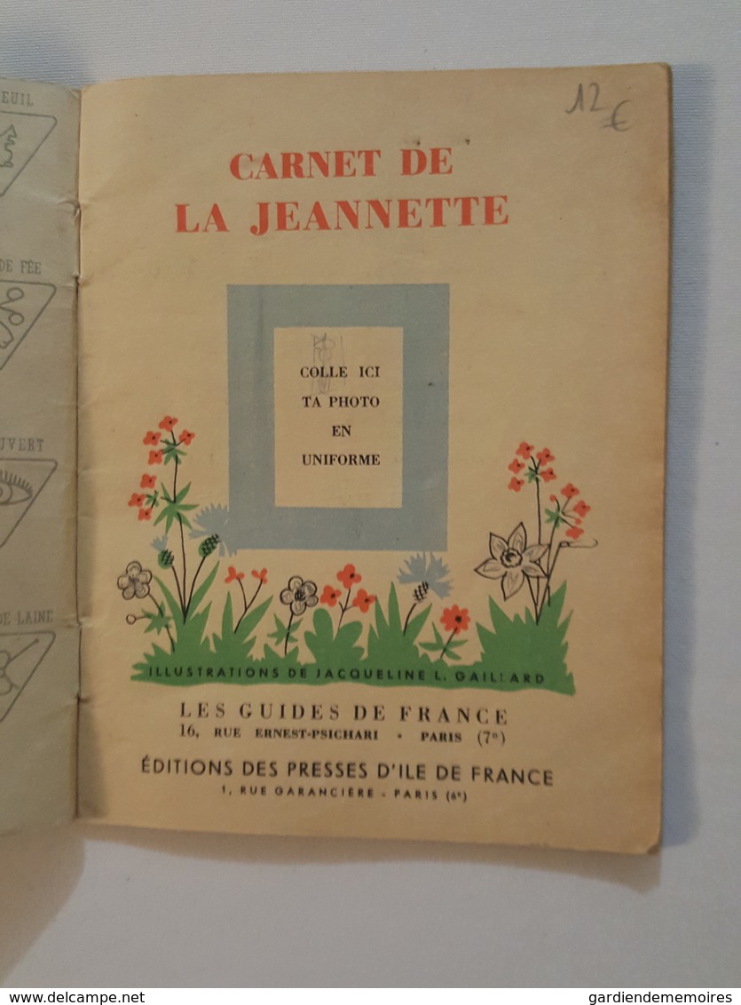 1954 Carnet De La Jeannette De Geneviève Bauer De Brienne La Vieille - Scoutisme