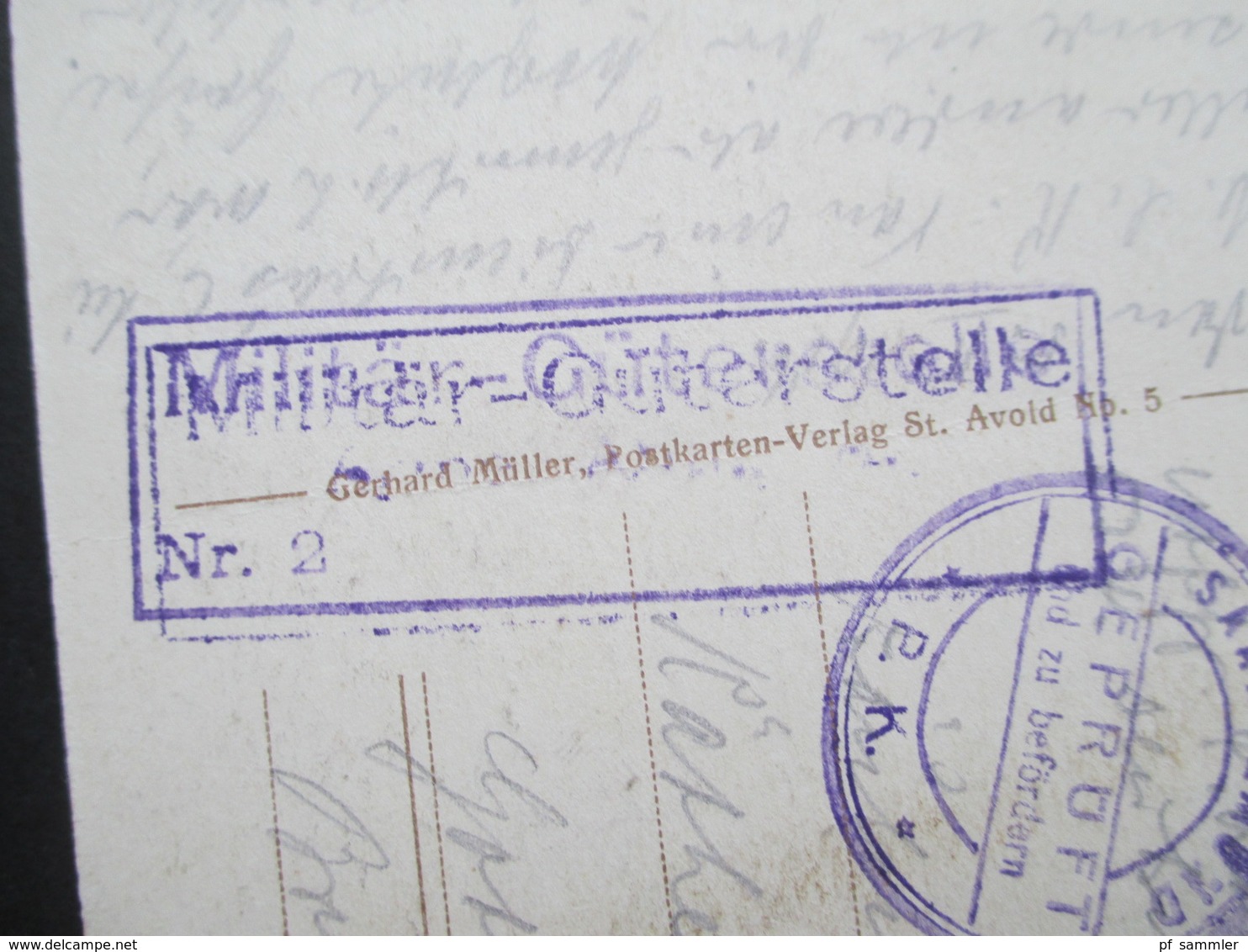 Feldpostkarte 1917 St. Avold Marktplatz Mit Hotel Metzer Hof. Zensurstempel. Militär Güterstelle. Bahnpost Metz - Frankf - Saint-Avold