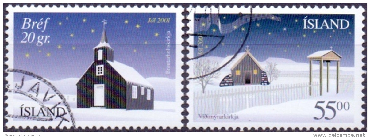 IJsland 2001 Kerstzegels GB-USED. - Usati