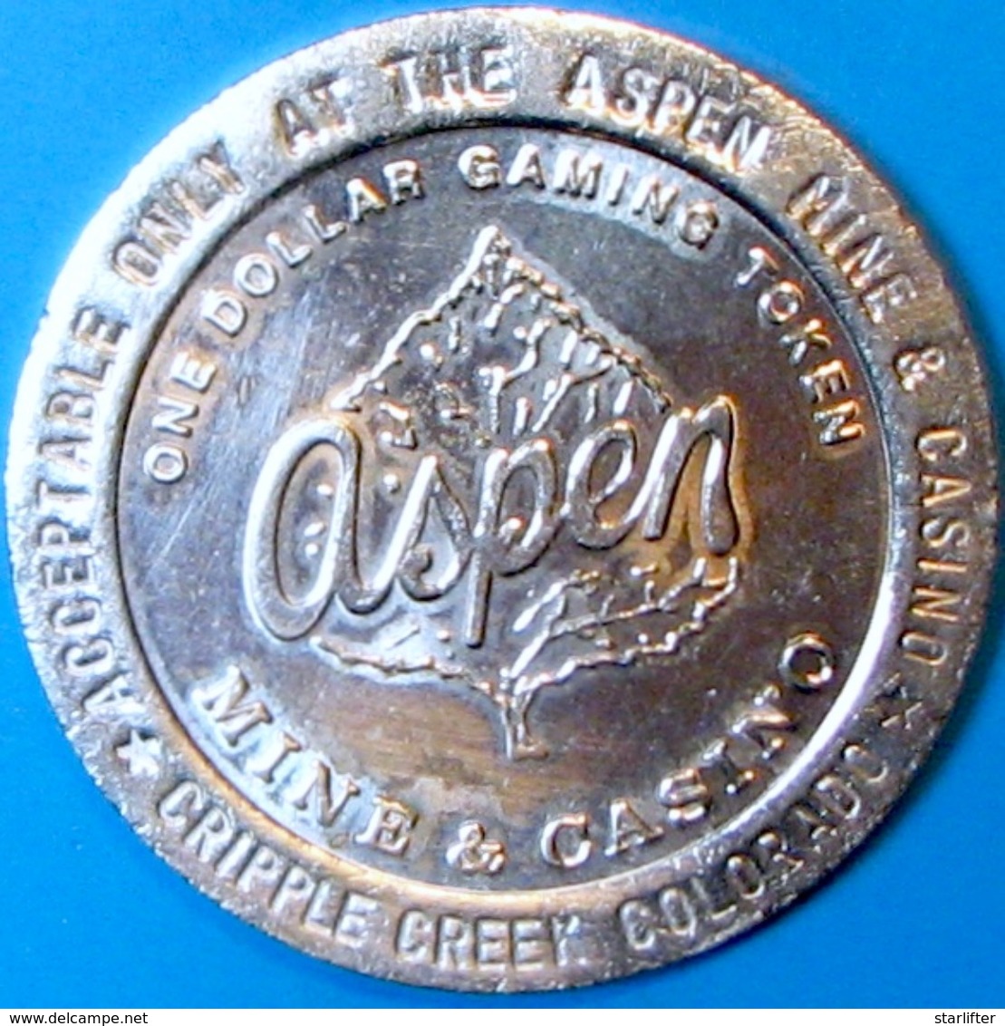 $1 Casino Token. Aspen, Cripple Creek, CO. J67. - Casino