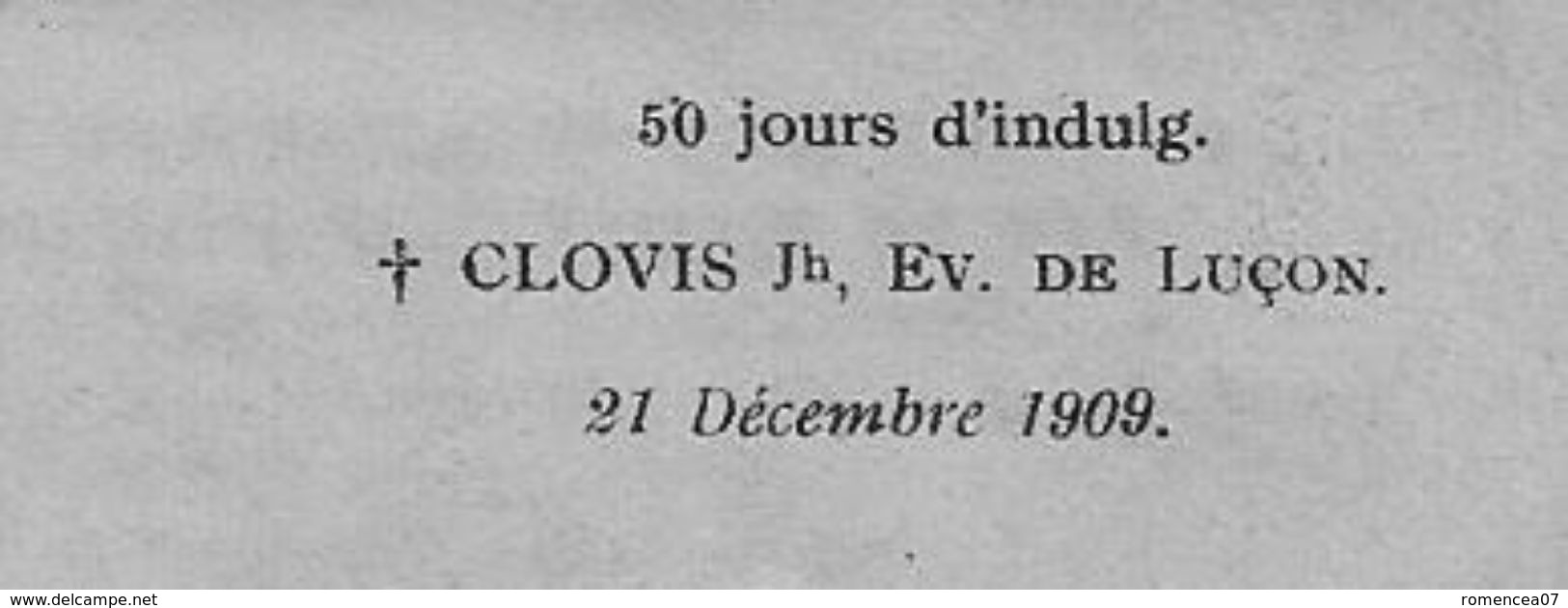 LUCON (Vendée) - PRIERE - Nicolas IV Clovis-JosepH CATTEAU - Evêque - 21 Déc 1909 - Format CDV - Autres & Non Classés