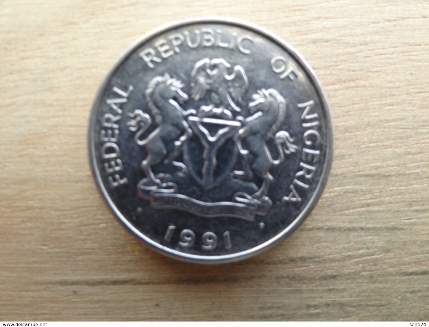 Nigeria  1  Naira  1991  Km 14 - Nigeria