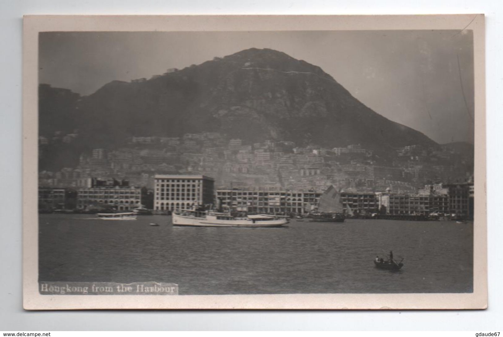 CHINE / CHINA  - CARTE PHOTO HONGKONG FROM THE HARBOUR - Chine