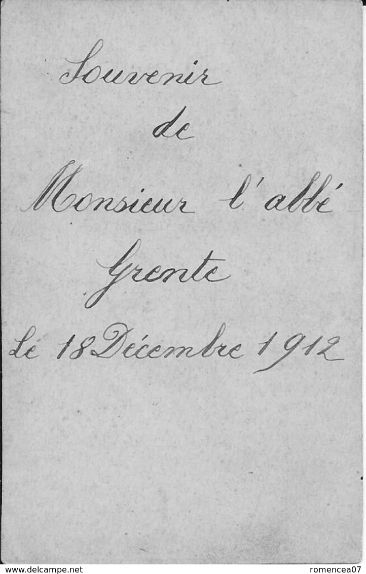 PARIS - SOUVENIR De Monsieur L'Abbé GRENTE - Le 18 Décembre 1912 - Format CDV - Autres & Non Classés