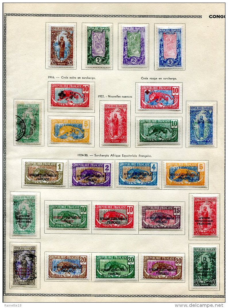 Congo                            Collection Sur Feuilles D'album  Tous états   ( 6 Scans ) - Colecciones (sin álbumes)