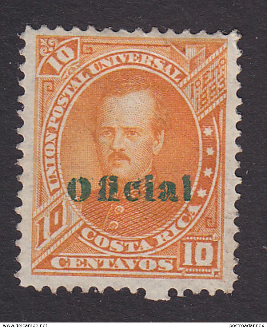 Costa Rica, Scott #O6, Mint Hinged, Fernandez Overprinted, Issued 1883 - Costa Rica