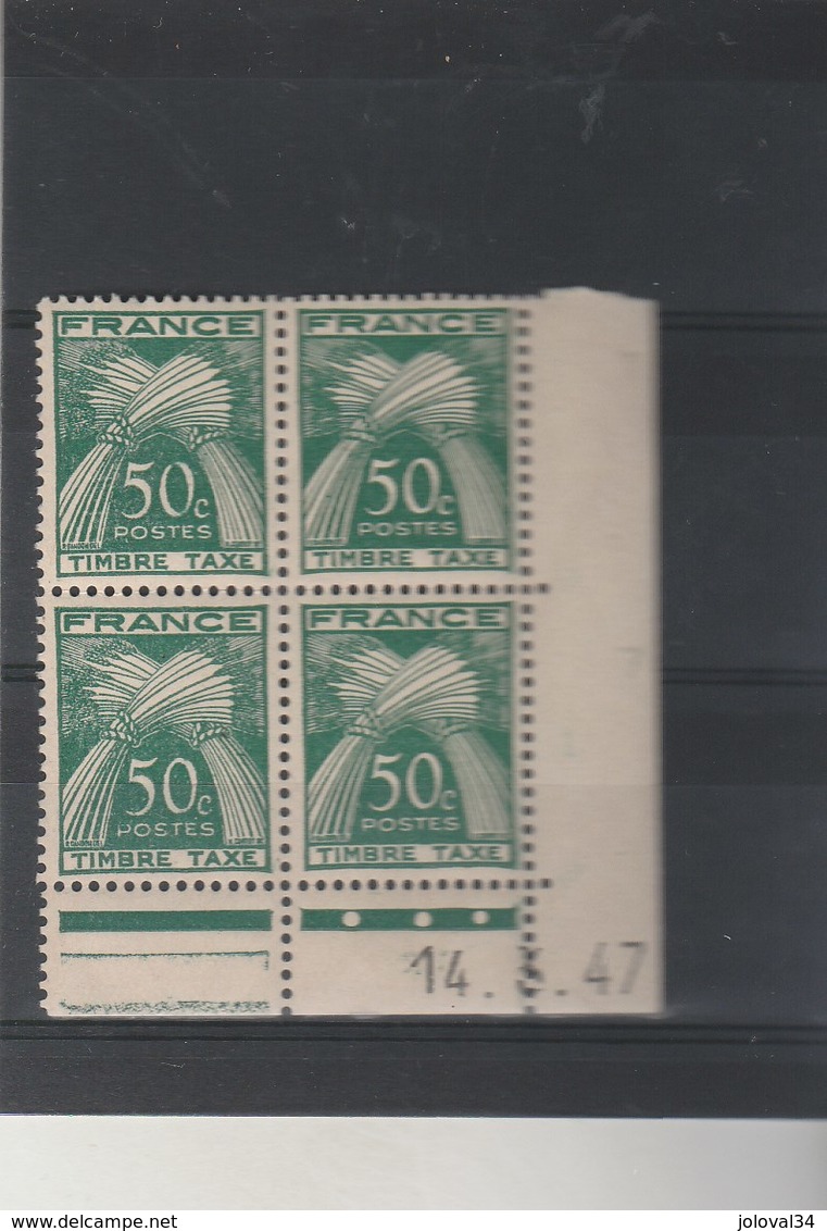 Yvert  Taxe Coin Daté Neuf Sans Charnière 80 Du 14/3/47 - Postage Due