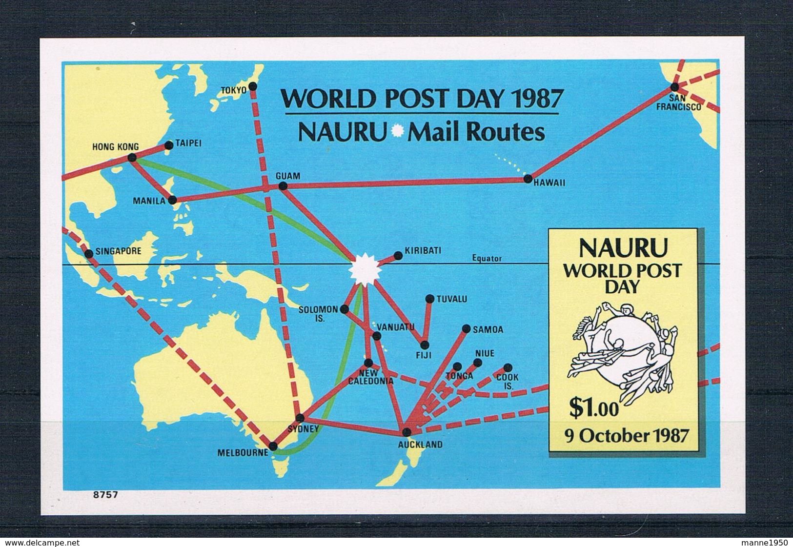 Nauru 1987 UPU Block 7 ** - Nauru