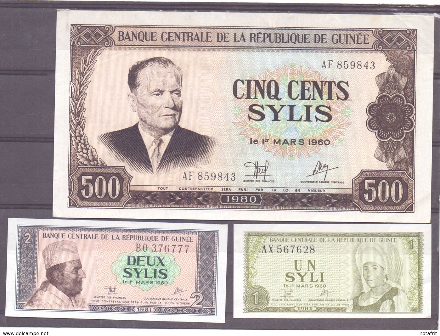 Guinea  Lot  3 Notes - Autres - Afrique