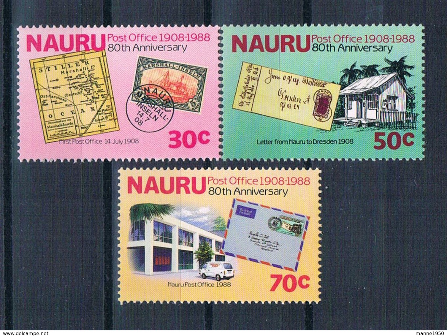 Nauru 1988 Postamt Mi.Nr. 346/48 Kpl. Satz ** - Nauru