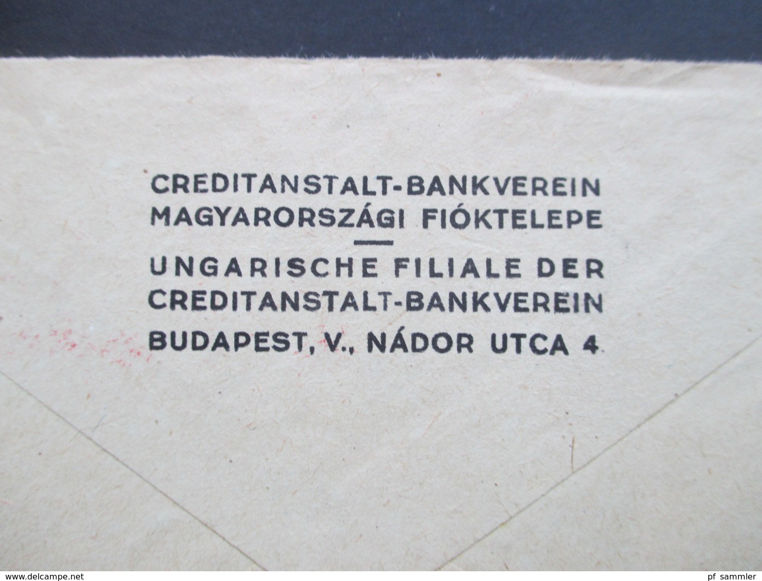 Ungarn 1943 Zensurbeleg der Wehrmacht! Freistempel Budapest Ungarische Filiale der Creditanstalt Bankverein