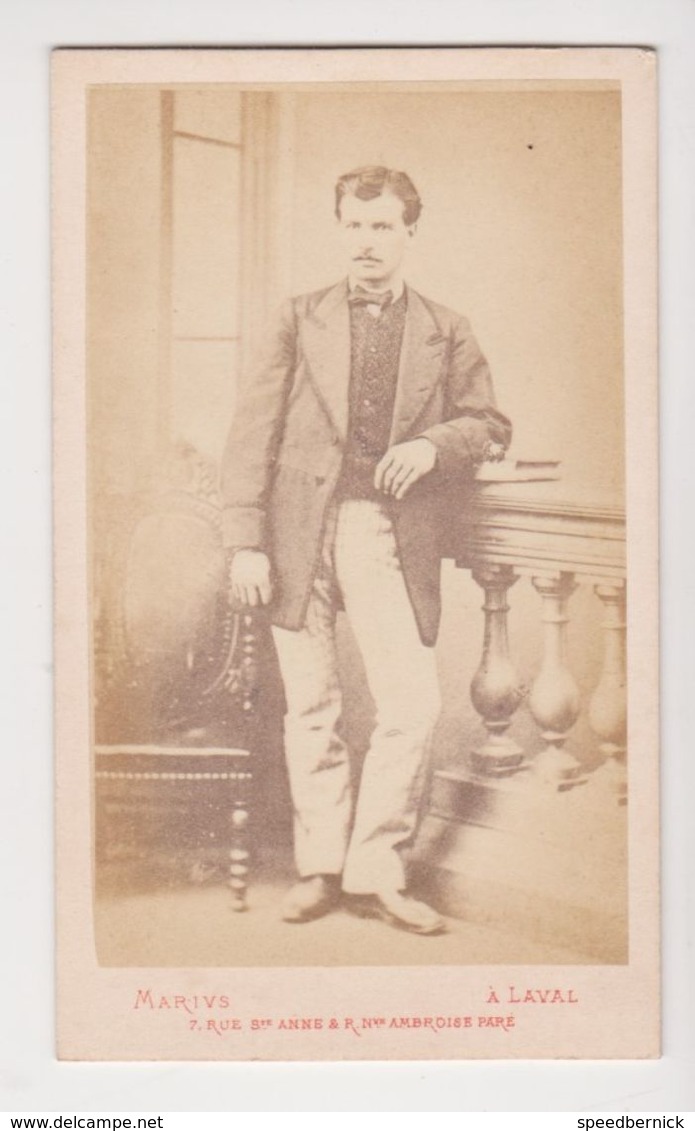 26382- Photo Carte Visite -photographe Marius 7 Rue Ste Anne Amboise Paré  - LAVAL France - Homme - Lieux