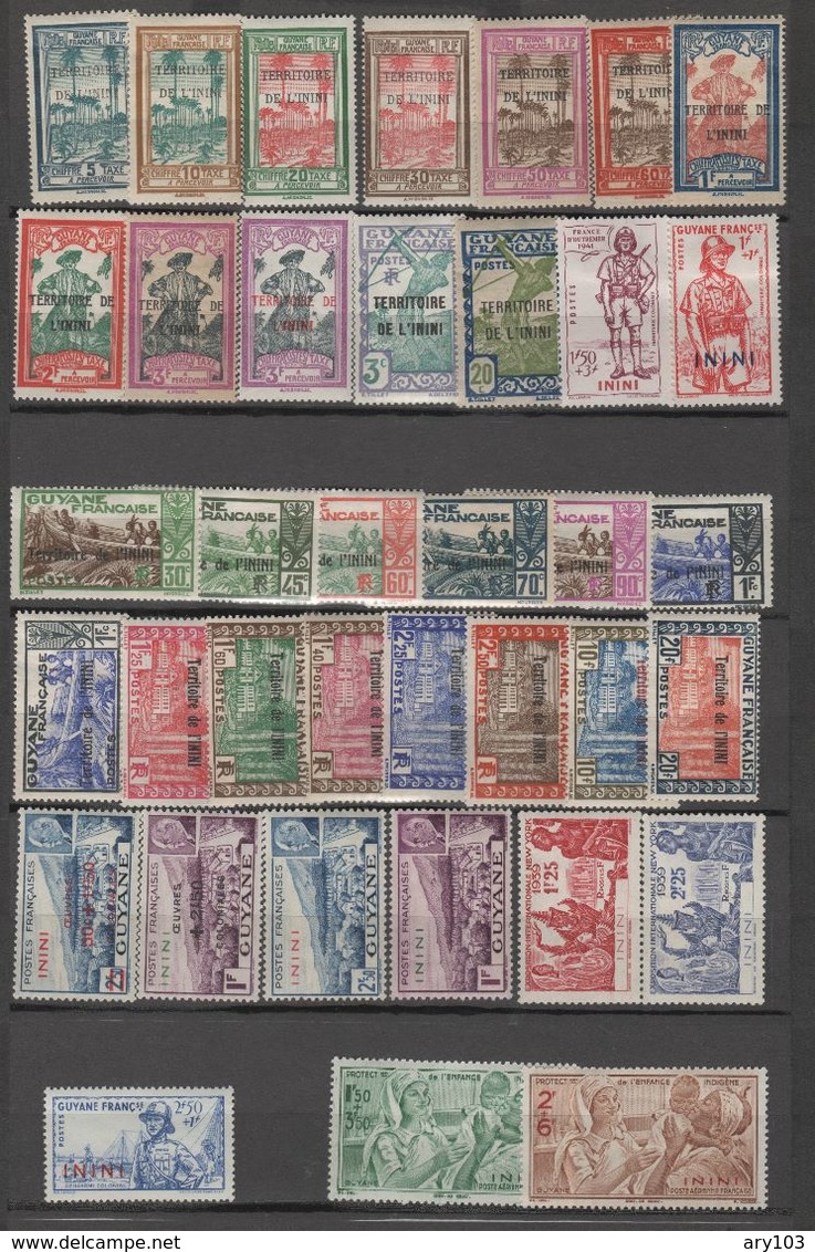 Guyane _ Surch.territoire De L'inni  (1929 ) à Partir Du N°14 - Used Stamps