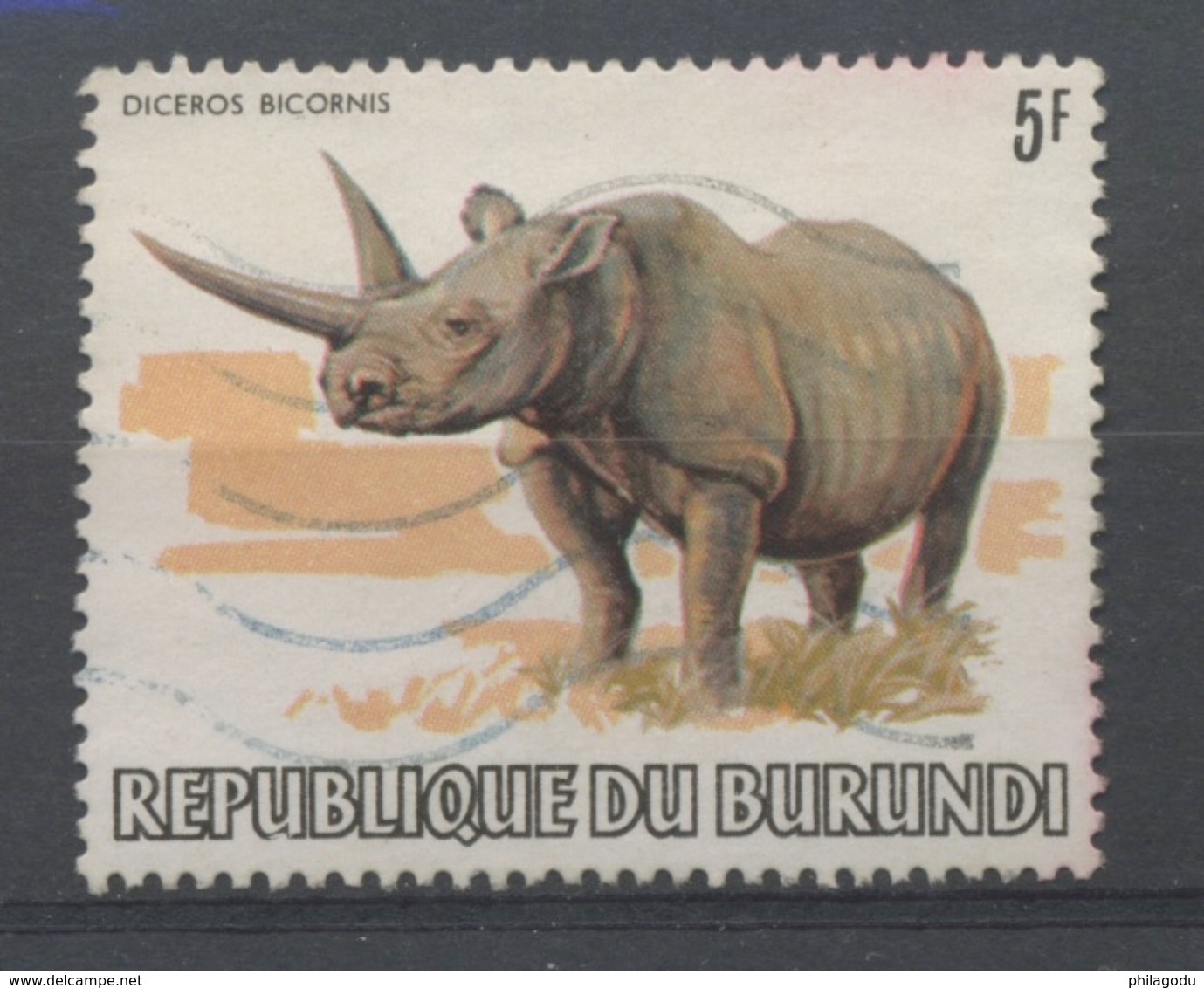 1982  Animaux  5F  Rhinoceroce - Oblitérés