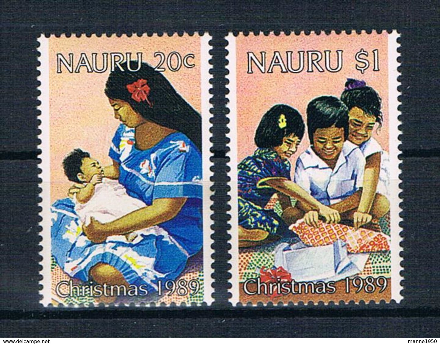 Nauru 1989 Weihnachten Mi.Nr. 365/66 Kpl. Satz ** - Nauru