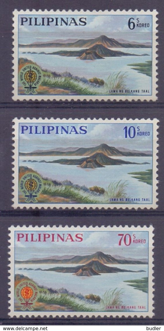 PHILIPPINNES :1965: Y.623-25 Dentelled/avec Trace De Charnière/hinged : ## Eradication Of MALARIA ## : PALUDISME,HEALTH, - Philippines