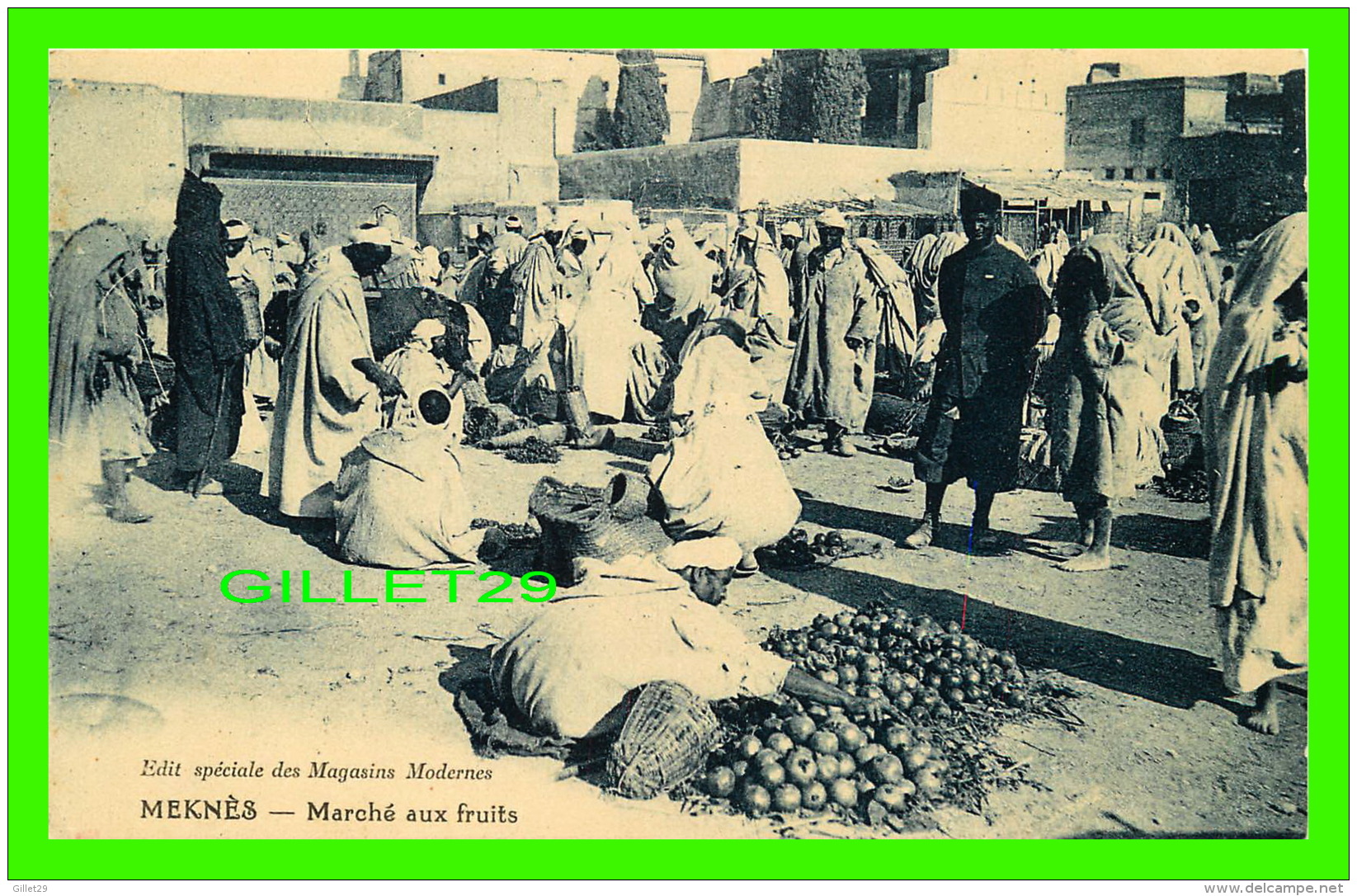 MEKNÈS, MAROC - MARCHÉ AUX FRUITS - ÉDITION SPÉCIALE DES MAGASINS MODERNES - ANIMÉE - - Meknès