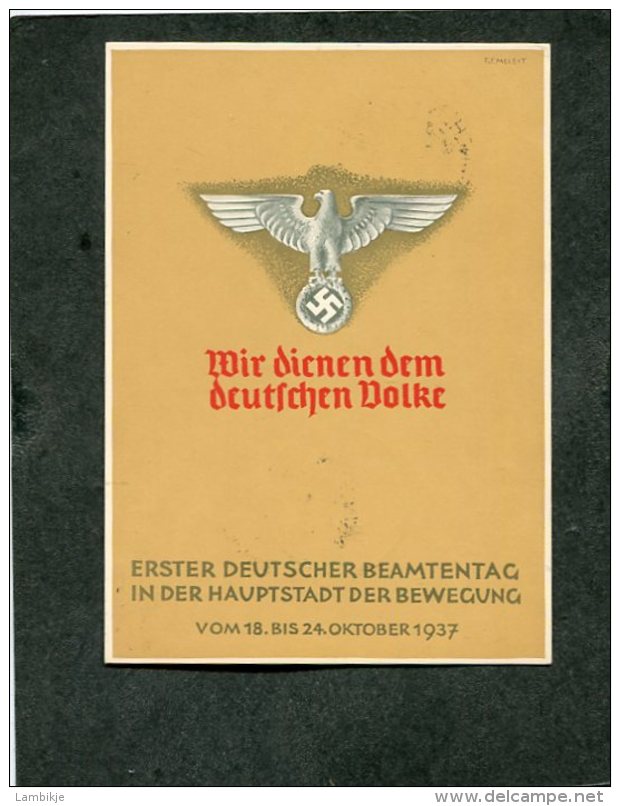 Deutsches Reich Propaganda Postkarte 1937 1. Deutscher Beamtentag - Sonstige & Ohne Zuordnung