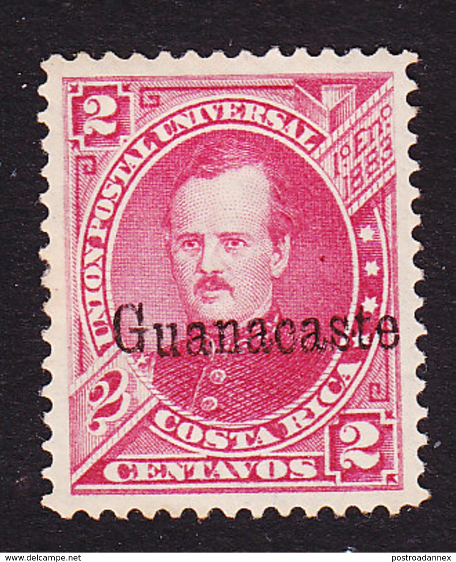 Costa Rica, Guanacaste, Scott #8, Mint Hinged, Fernandez Overprinted, Issued 1885 - Costa Rica