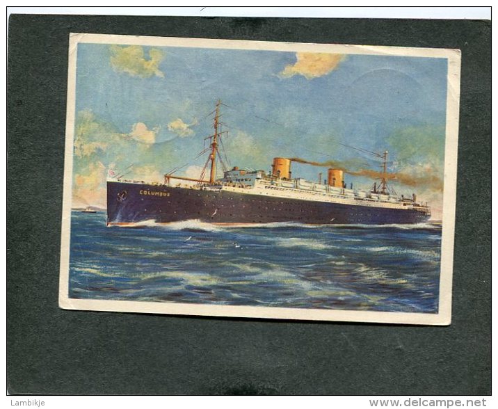 Deutsches Reich Seepost Postkarte 1930 M.s. Columbus - Altri & Non Classificati