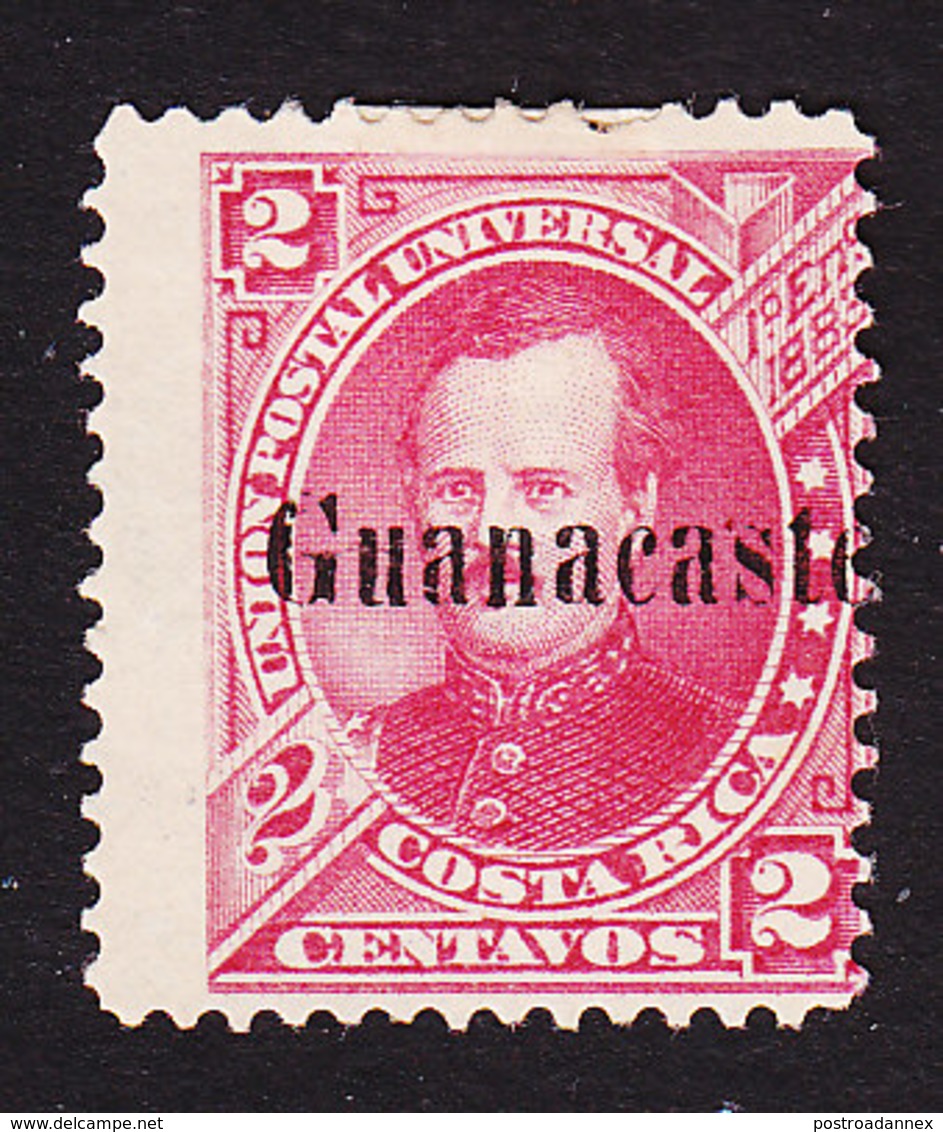 Costa Rica, Guanacaste, Scott #14, Mint Hinged, Fernandez Overprinted, Issued 1885 - Costa Rica