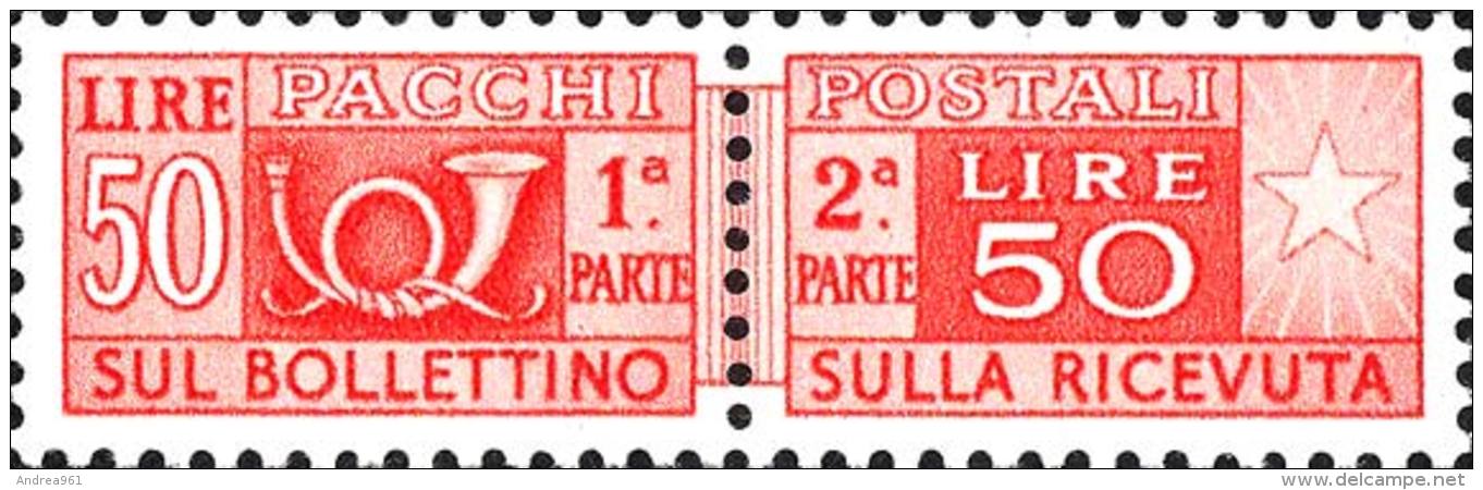 Lire  50  Filigrana Stelle - Nuovo - Paquetes Postales