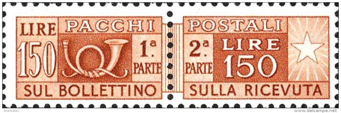 Lire  150  Filigrana Stelle - Nuovo - Postal Parcels