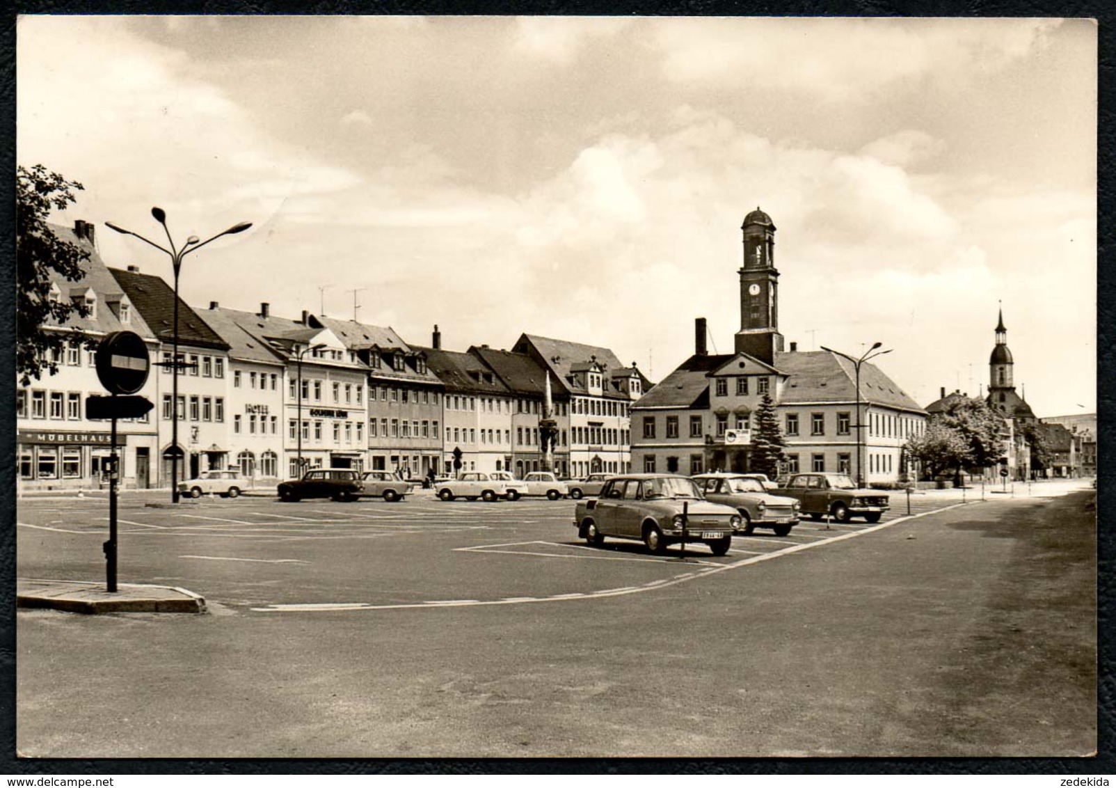 A2725 - Rochlitz - Markt Mit Rathaus - Moskwitsch Skoda Trabant P 70 - Gel 1975 - Rochlitz