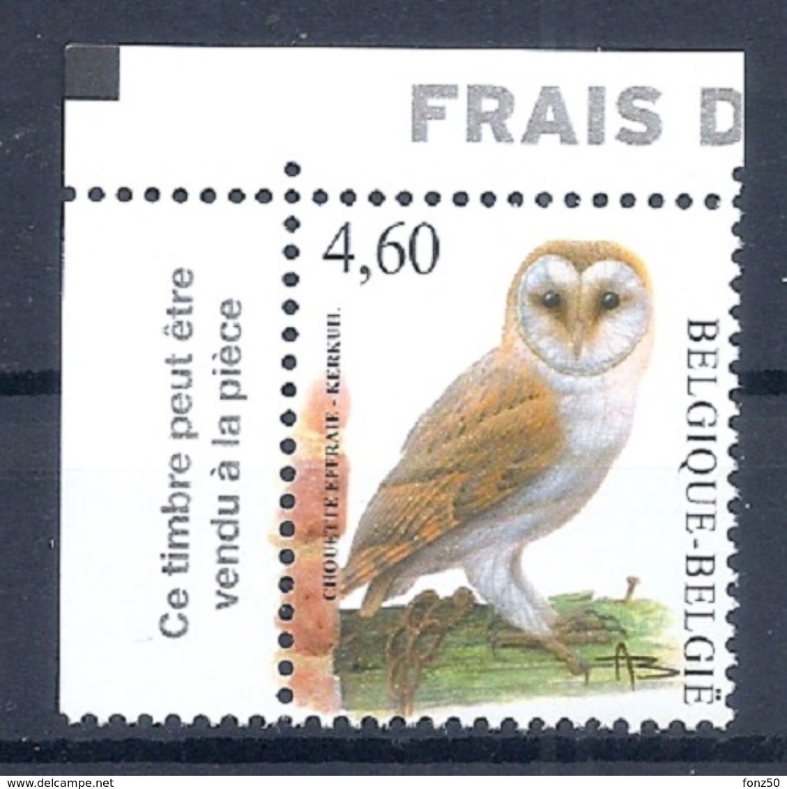 BELGIE * Buzin * Nr 3983  Franse Tekst * Postfris Xx * WIT  PAPIER - 1985-.. Oiseaux (Buzin)