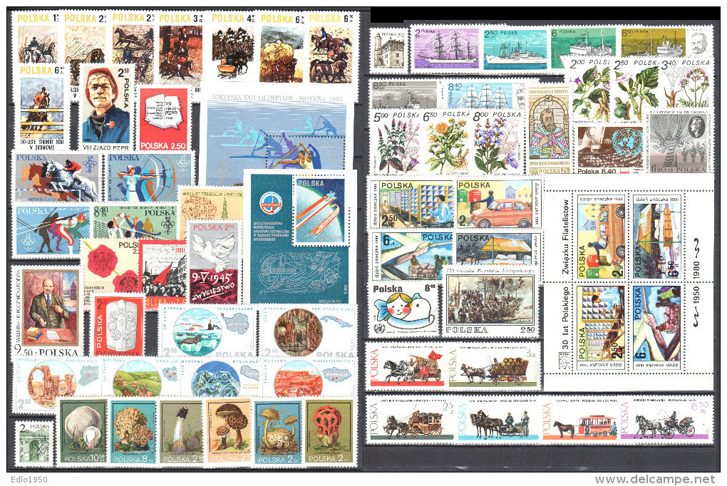 Poland 1980 - Complete Year Set - MNH (**) - Ganze Jahrgänge