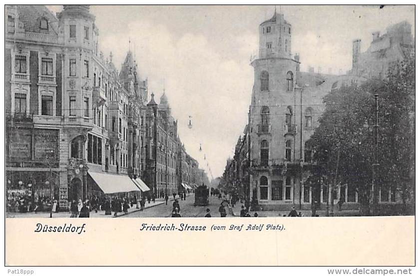 DEUTSCHLAND Allemagne ( Rhénanie NW ) DÜSSELDORF : Friedrich Strasse ( Vom Graf Adolpf Platz ) - CPA - Germany - Duesseldorf