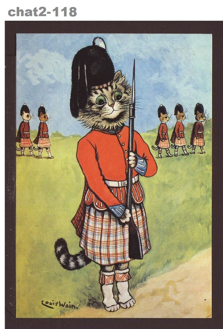 Carte Postale 'CHAT', Signée Louis Wain, Voir L'image (int_chat2-118) - Chats