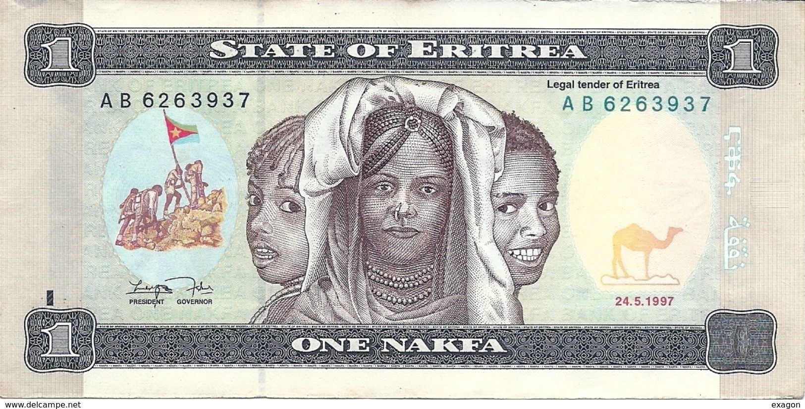 Banconota  ERIRTEA  Da  1   Nakfa  -  Anno 1997. - Eritrea