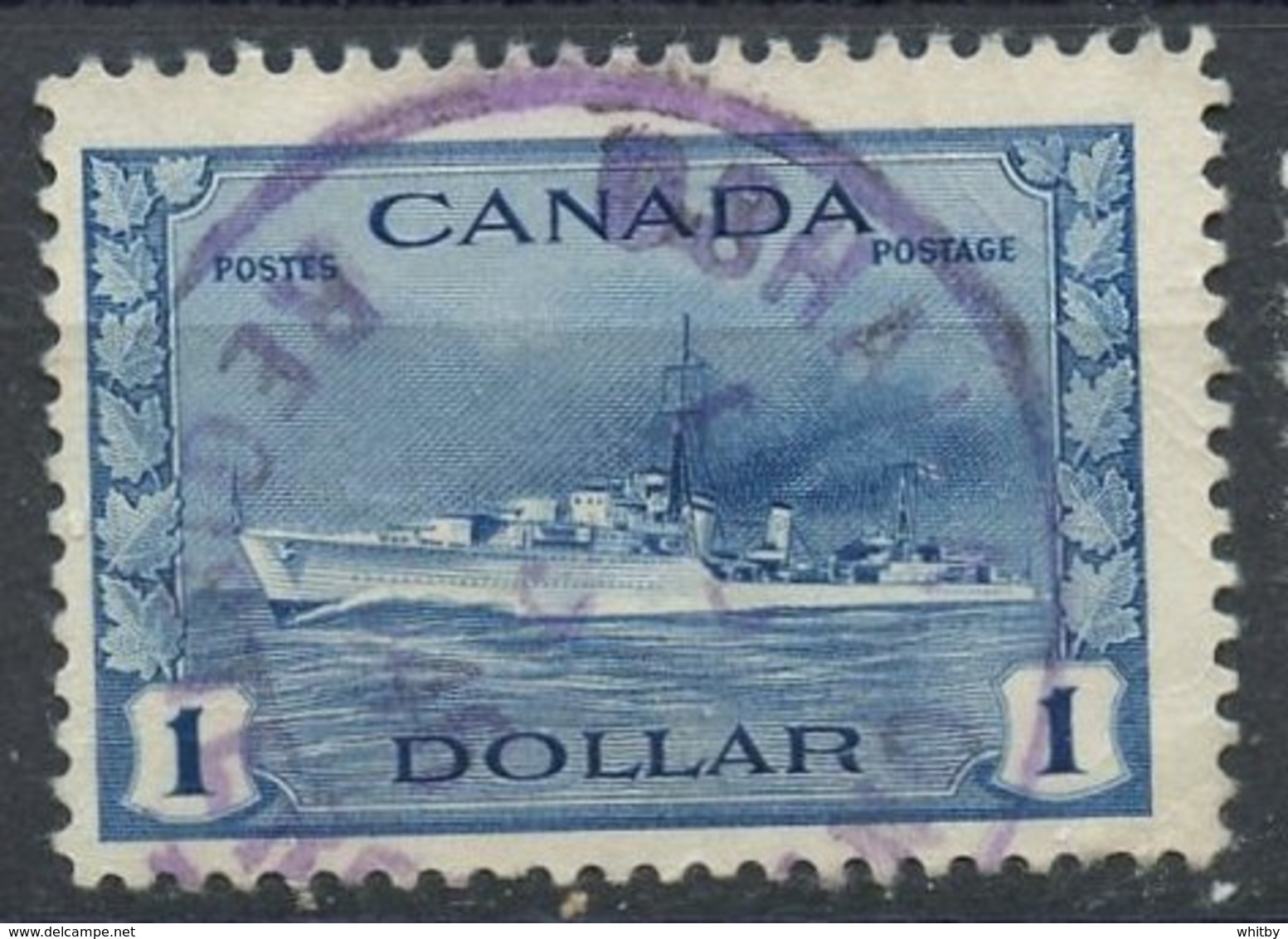 Canada 1942 $1 Destroyer Issue #262 - Gebruikt