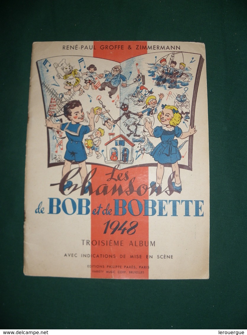 LES CHANSONS DE BOB ET BOBETTE 1948 TROISIEME ALBUM - Bob Et Bobette