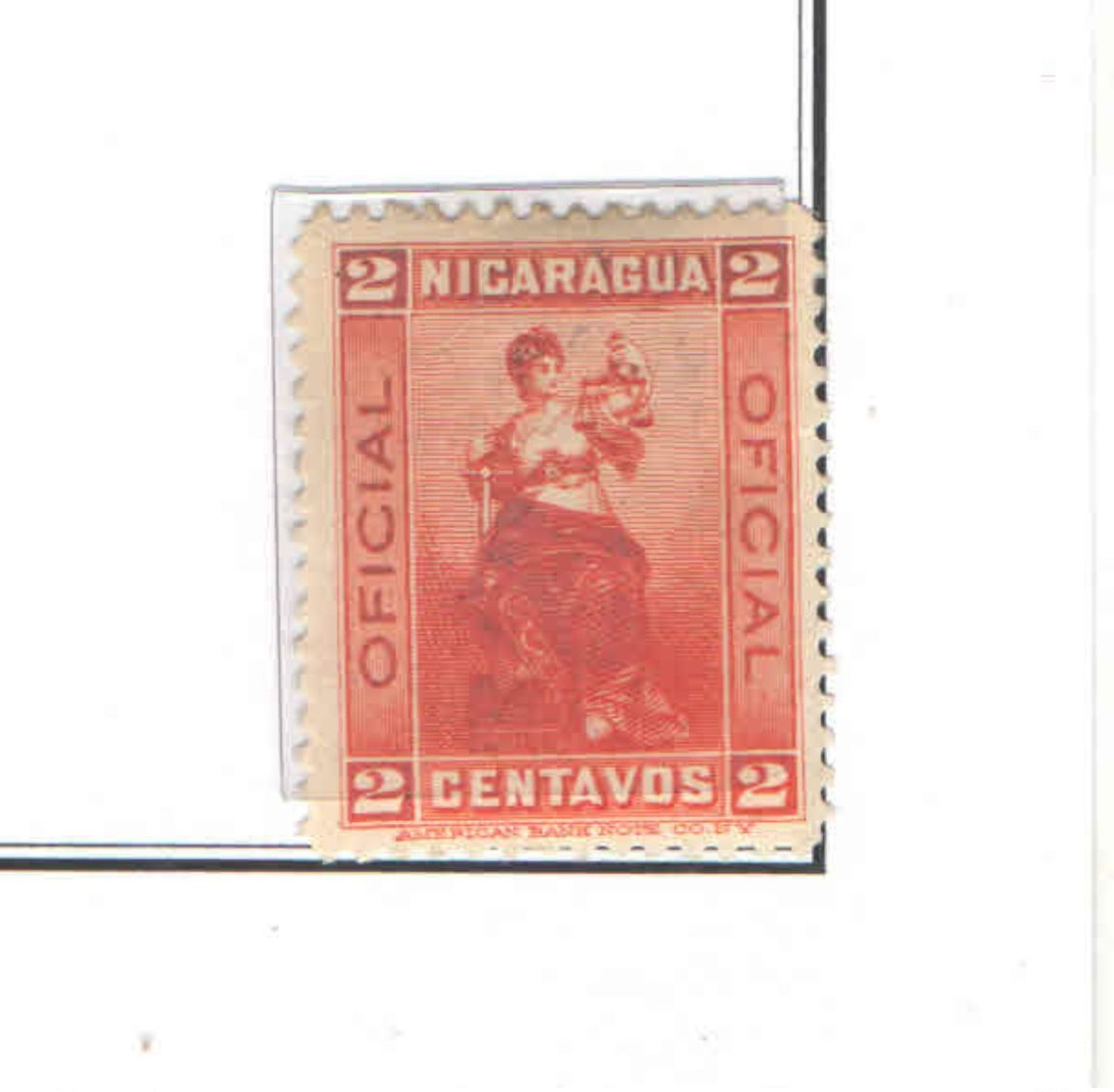 Nicaragua 1900 Official Tipo Justice  Scott.O141 Nuovo See Scans On Scott.Album - Nicaragua