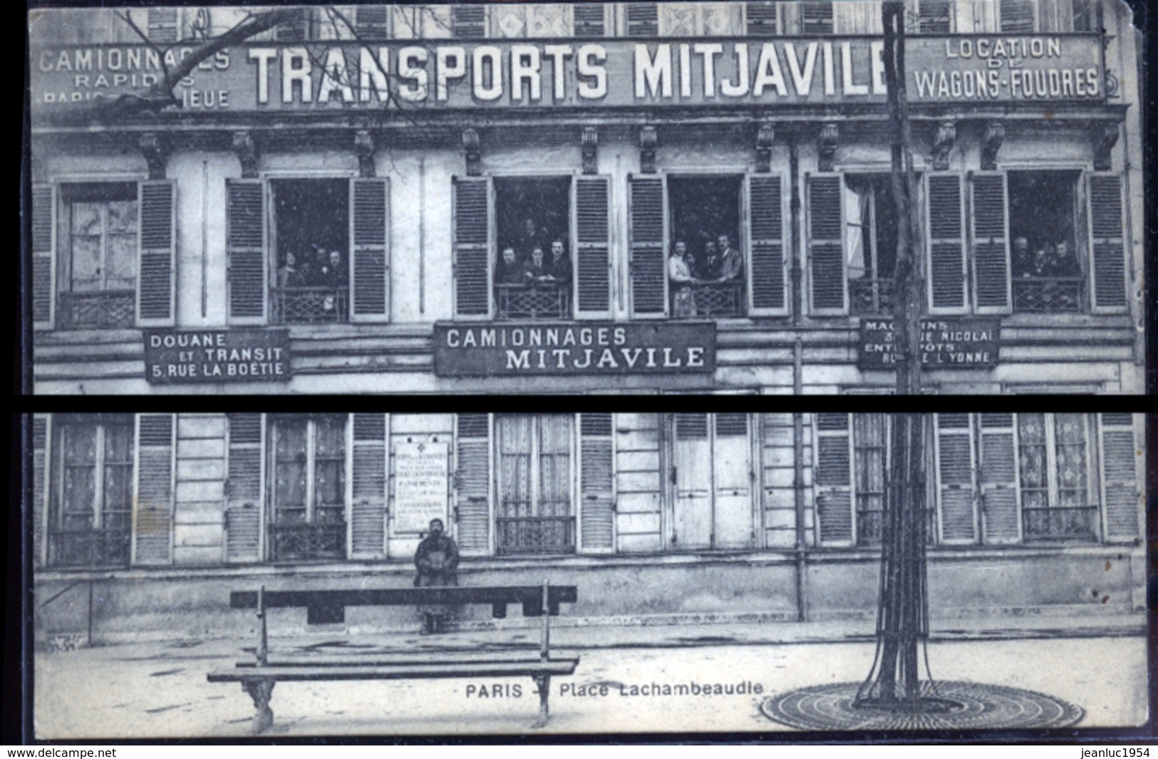 PARIS TRANSPORTS MITJAVILLE    ET SA PUB AU DOS             DDD - Petits Métiers à Paris