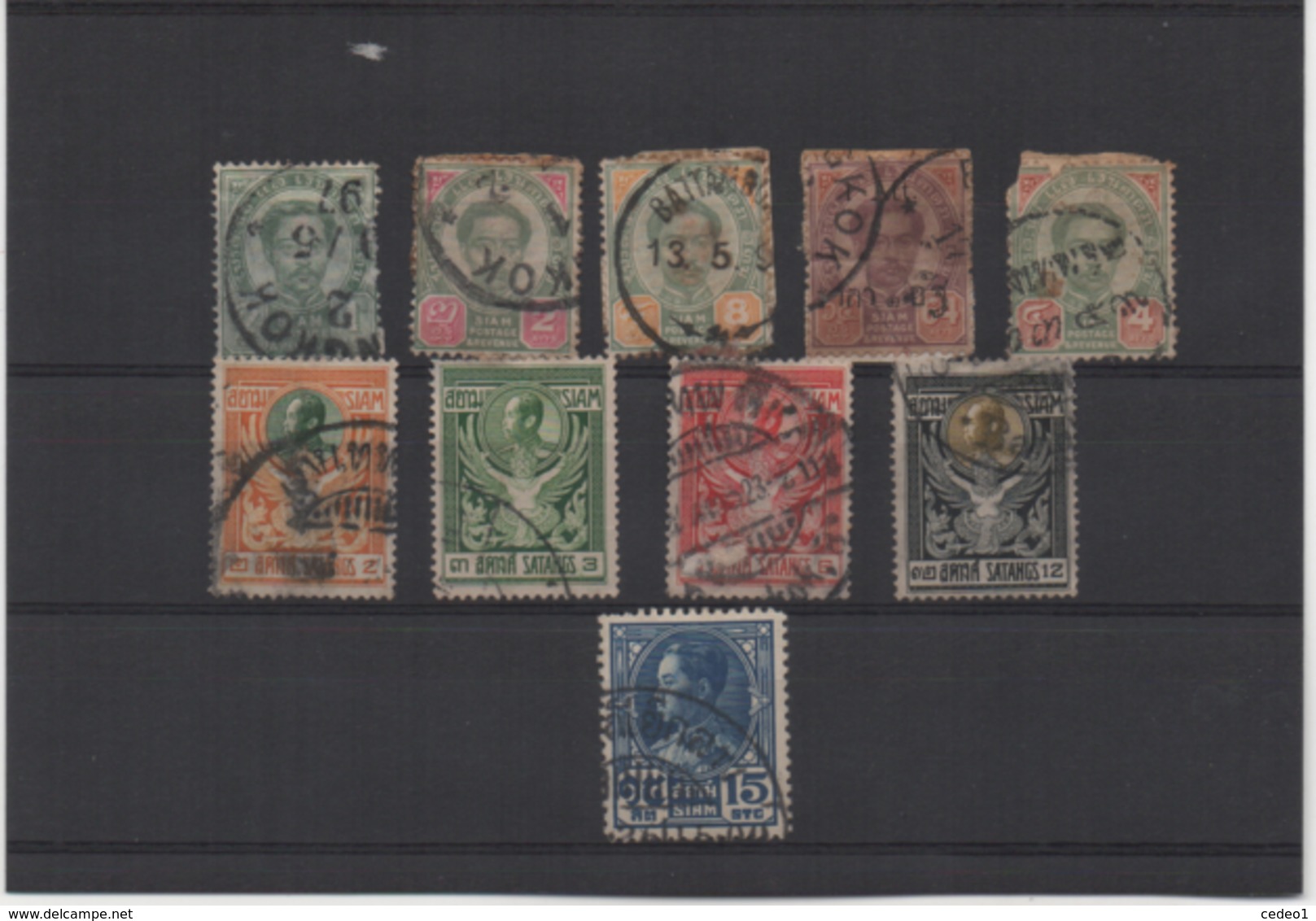 ROYAUME DE SIAM  LOT DE TIMBRES - Siam