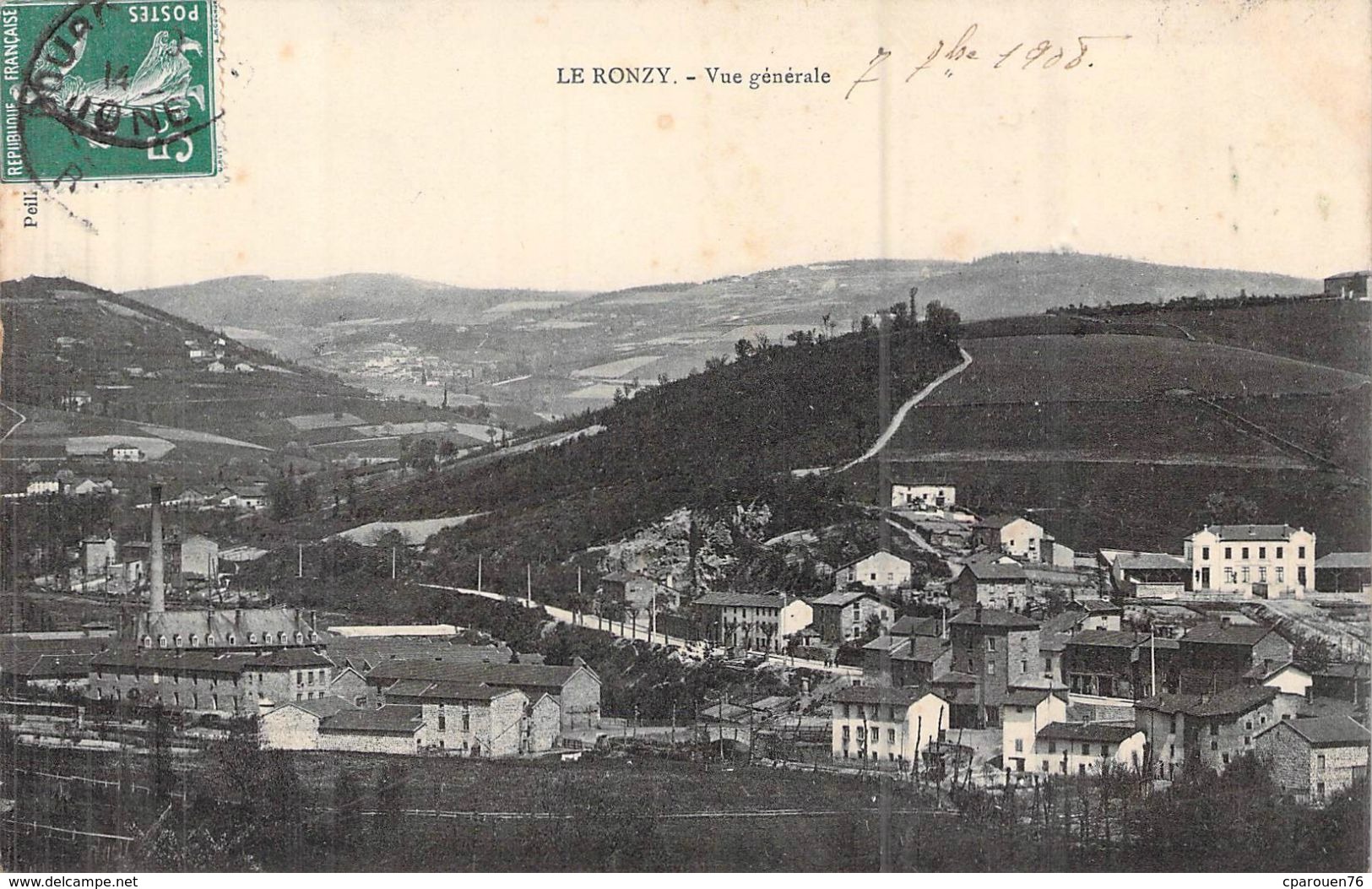 CPA [69] Rhône > LE RONZY VUE GENERALE CARTE CIRCULEE - Altri & Non Classificati