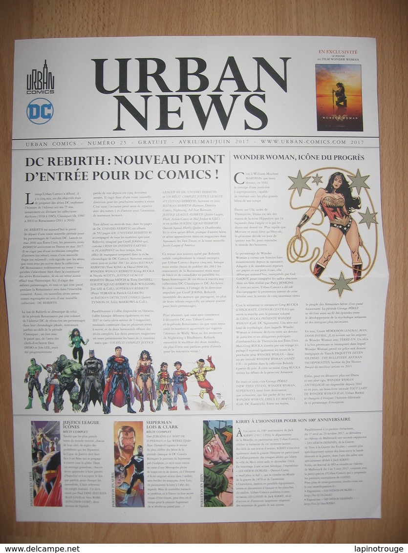 Urban News N° 25 Wonder Woman DC Rebirth  Urban Comics 2017 - Autres & Non Classés