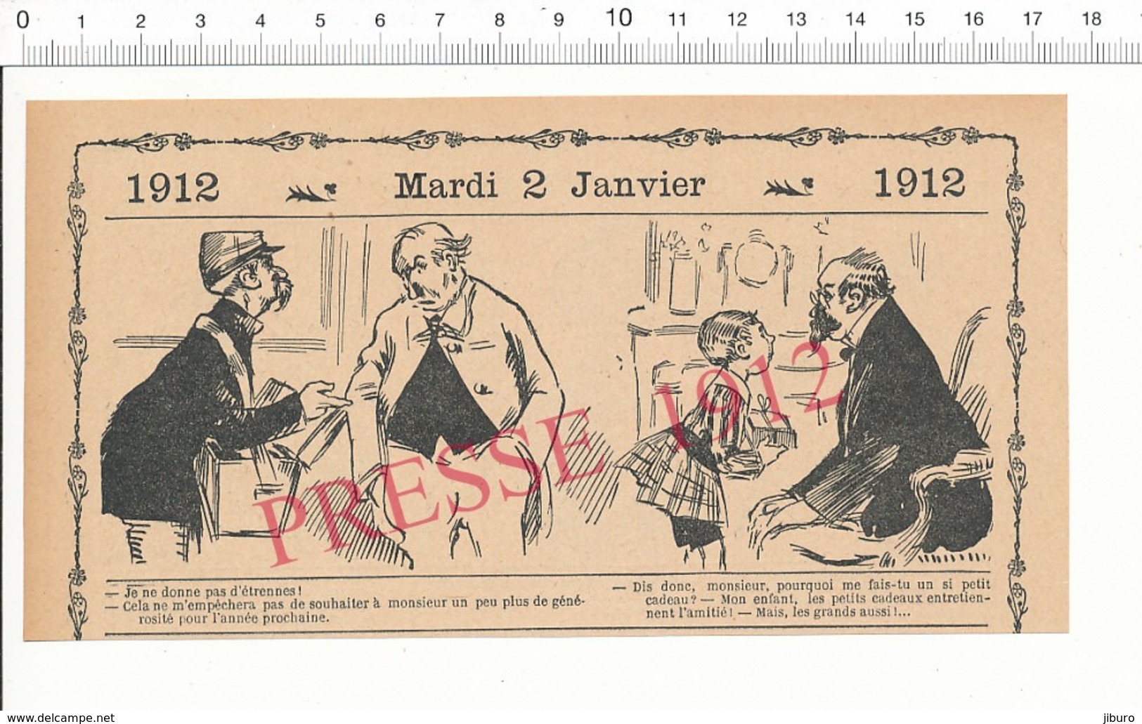 2 Scans 1912 Humour Etrennes Du Facteur La Poste Calendriers Des Postes Anciens Boireau Maghzens Maroc Maghzen 216PF10W - Non Classés