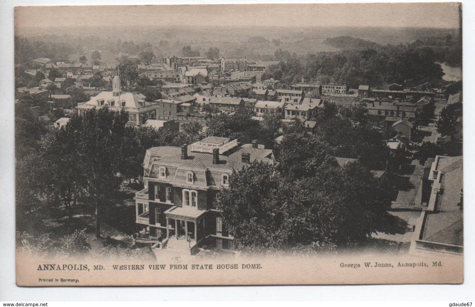 ANNAPOLIS (MARYLAND / USA) - WESTERN VIEW FROM STATE HOUSE DOME - Annapolis