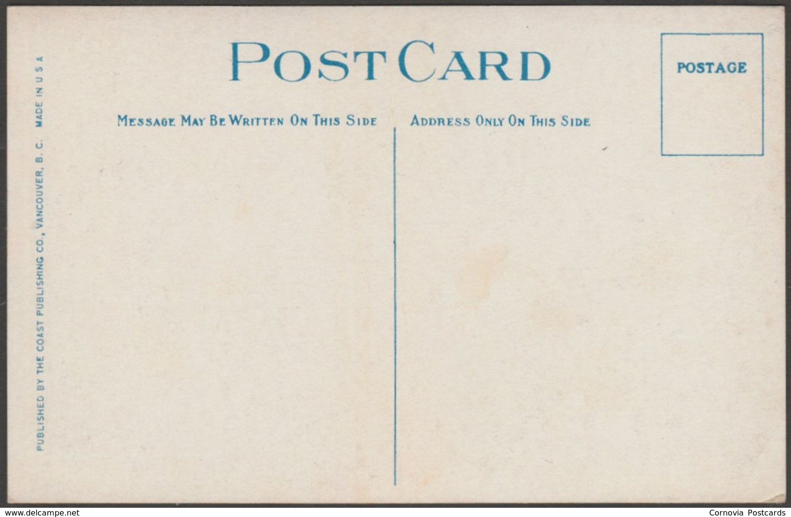 Douglas Street, Victoria, British Columbia, Canada, C.1920s - Coast Publishing Co Postcard - Victoria