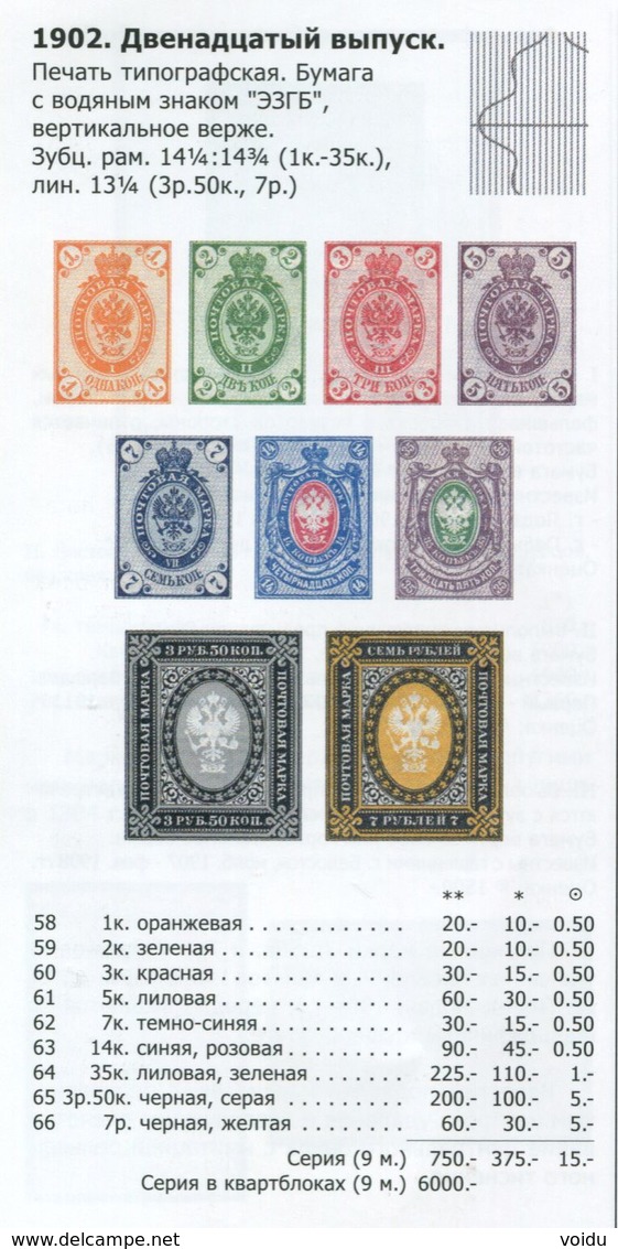 Russia 1889.   Zverev 2018  # 64 Price $225  MNH OG  Vertically Laid Paper (1902) - Unused Stamps