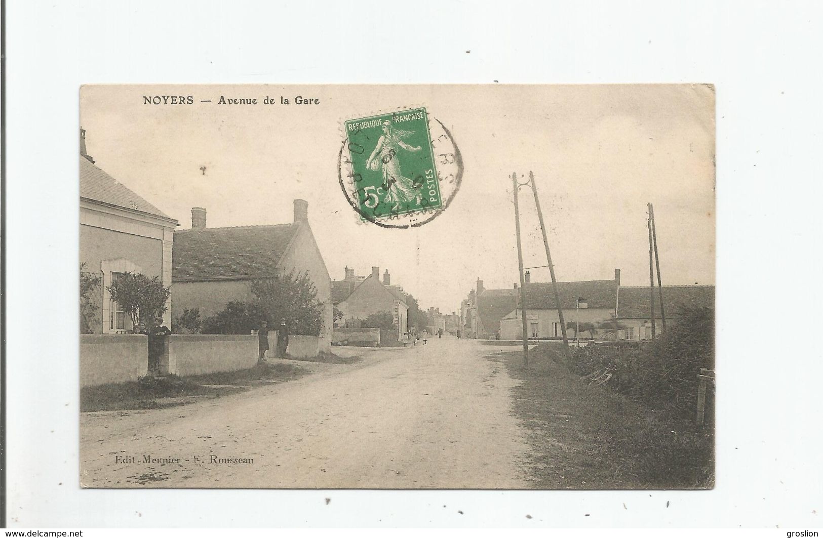 NOYERS SUR CHER (LOIR ET CHER) AVENUE DE LA GARE 1913 - Noyers Sur Cher