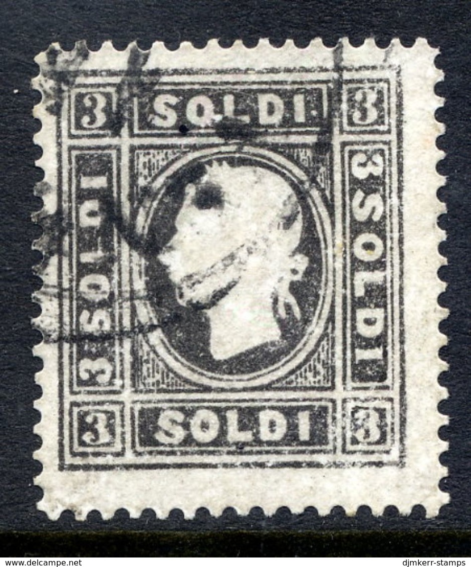 AUSTRIA: LOMBARDY VENETIA 1858 3 Soldi Type II  Used.  Michel 7 II - Used Stamps