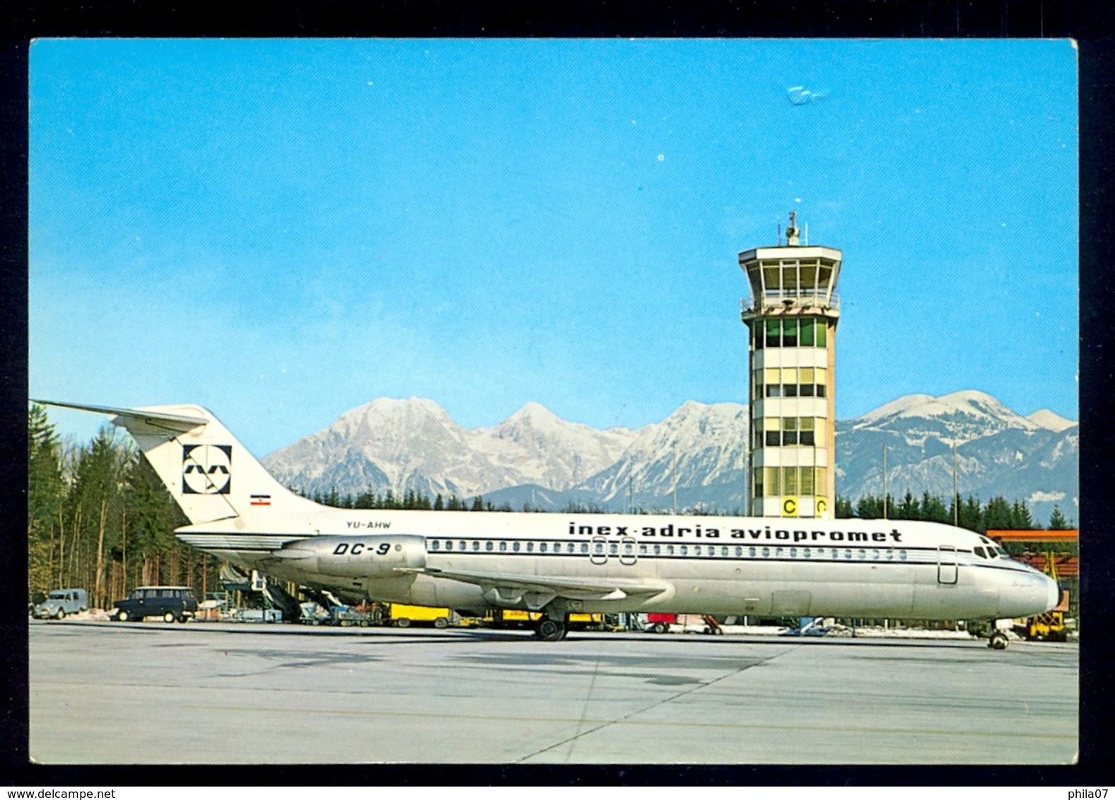 Inex Adria Airways DC-9 Series 30 / Postcard Not Circulated, 2 Scans - Sonstige & Ohne Zuordnung