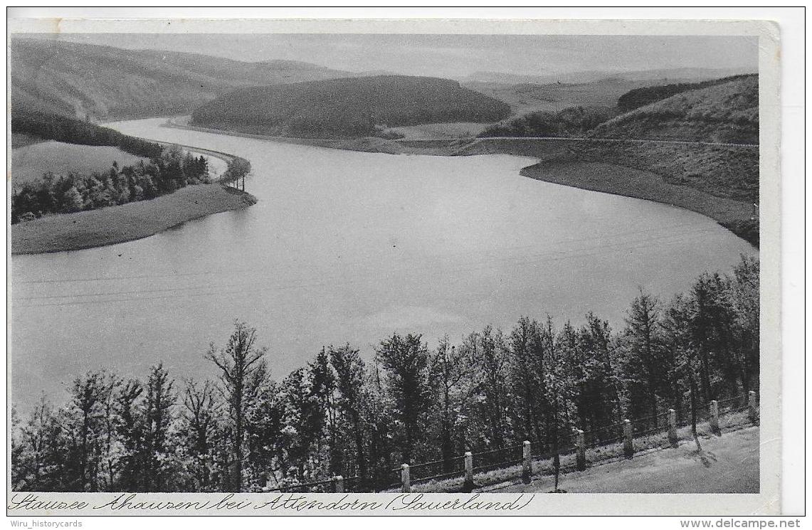 AK 0847  Stausee Ahausen Bei Attendorn - Verlag Grobbel Um 1938 - Attendorn